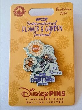 Disney Pin Epcot Flower And Garden 2024 Spike The Bee Passholder Pin LE 4000 Pin